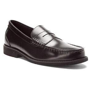 Rockport Shakespeare Circle Black Brush Off Loafers K53879 New 11.5 XW XWide